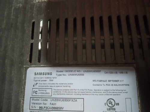 Tarjeta Fuente Samsung Un55mu6500f (bn44-00807a) *663 (Usado)