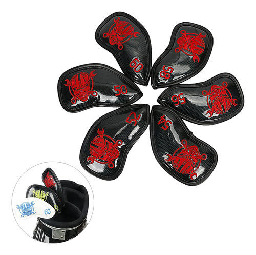 Funda Impermeable Para La Cabeza De Golf Con Diseño Rojo