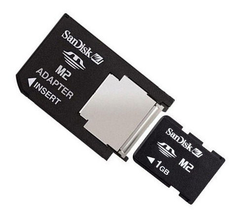 Cartão Memória Memory Stick Micro M2 1gb Sandisk Adaptador
