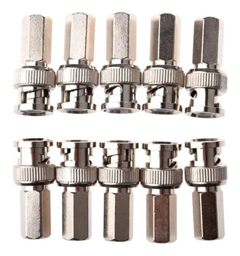 Pack 10 Conectores Bnc Macho Atornillable Twist