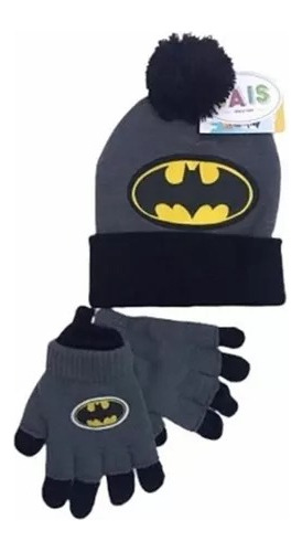 Gorro Y Guantes De Lana Modelo Dc Comics Niños Invierno