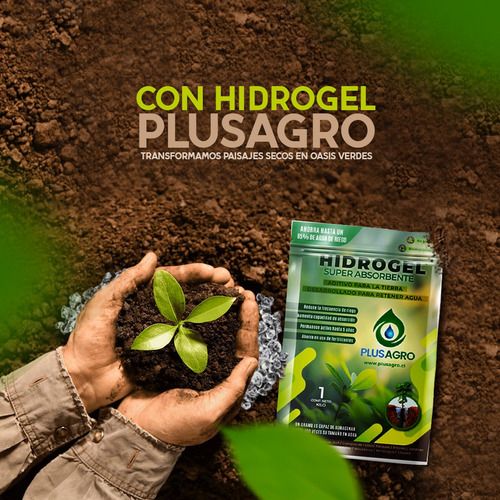Hidrogel 1 Kg Retenedor De Agua Disminuye Riego