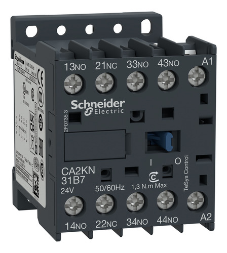 Ca2kn31m7 Control Relay, Tesys K, 3 No + 1 Nc, Lt Or Eq To