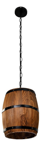 Lampara Colgante, Estilo Rustico, Diseño Barril.