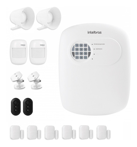 Imagem 1 de 7 de Kit Central Alarme Intelbras Anm 3004 S/fio 8 Sensores Tf