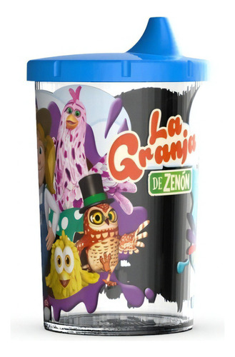 Vaso Tapa Tomadora La Granja De Zenon Lic Oficial 240 Ml