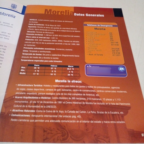 La Guía Turística De Morelia Ecoturismo En Michoacán (Usado)