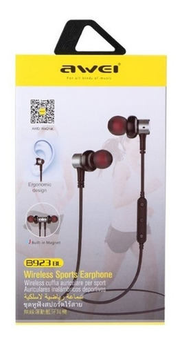 Imagem 6 de 6 de Fone De Ouvido Awei B923bl Magnético Sports Bluetooth 4.2