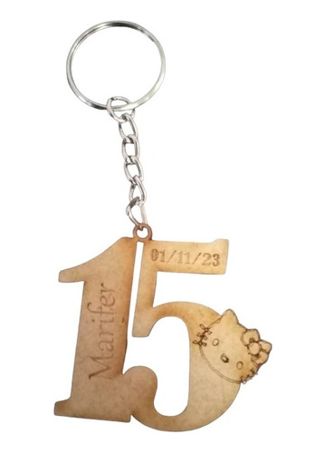 25 Llaveros 15 Años En Mdf  3mm Personalizados 