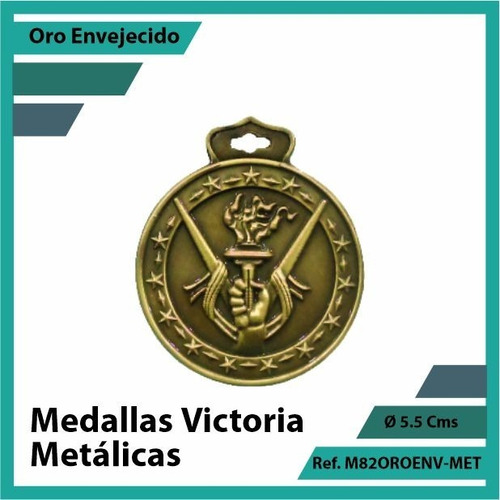 Medallas En Bogota De Victoria Oro Metalica M82oro