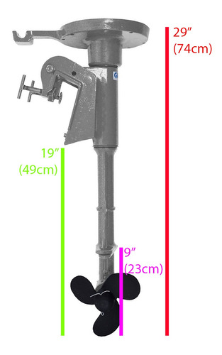 Rabeta Vertical De Barco Girafer P/ Motor Branco B4t Ra1