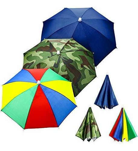 Paraguas 3 Piezas Rainbow Umbrella Sombreros Camuflaje Pesca