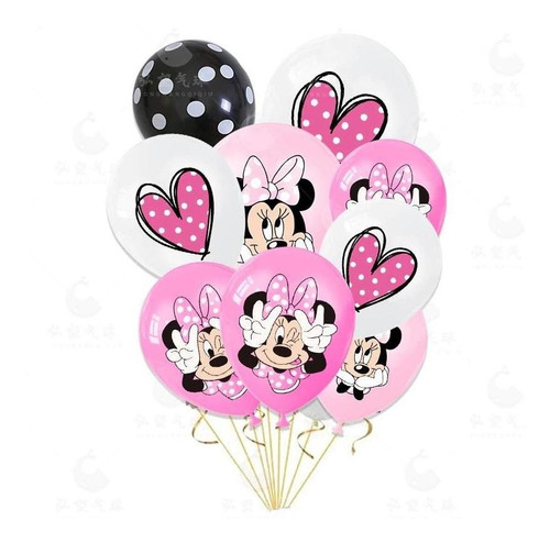 Pack Globos Minnie Mouse Fiestas Cumpleaños