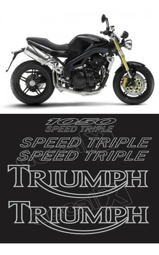 Kit Emblema Adesivo Triumph 1050 Speed Triple Tpst105001