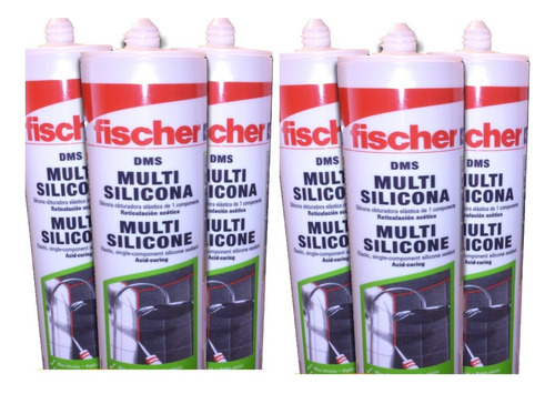 Sellador De Silicona Fischer Dms Blanco En Cartucho 280ml