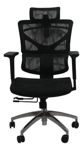 Silla De Escritorio Oficina Ejecutiva Ajustable Curva 3d Color Negro Material Del Tapizado Malla