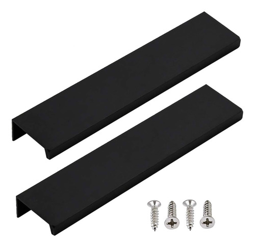 - Tiradores De Puerta De 15 Cm, Color Negro, Estilo Mod...