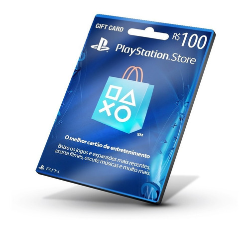 Cartão Psn Br 100 Reais Cartão Presente R$ 100 Psn Store