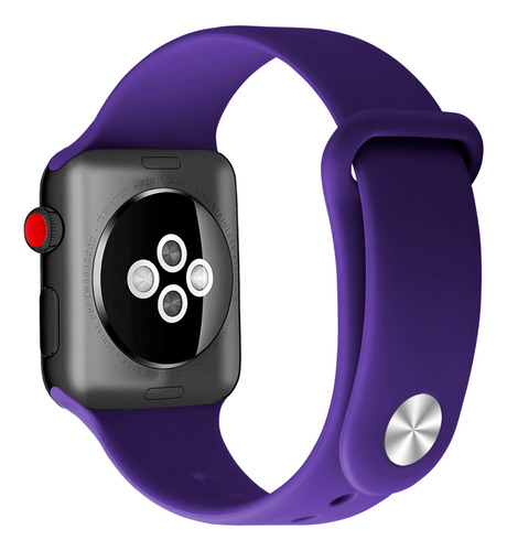 Correa Botón Compatible Iwatch Apple Watch 42/44/45mm Morado