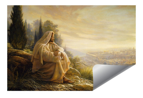 Vinil Decorativo, Jesús En Jerusalem, 60x90 Cm 