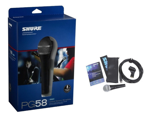 Micrófono Pg58-qtr  Con Cable Xlr-qtr De 15ft Shure