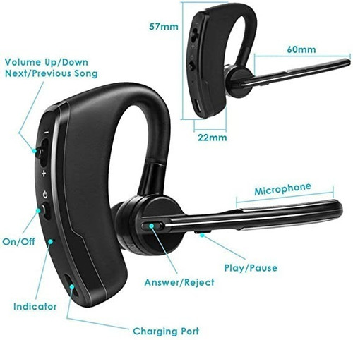 Audífono Mono Oral Mano Libres Bluetooth V8 Auriculares.