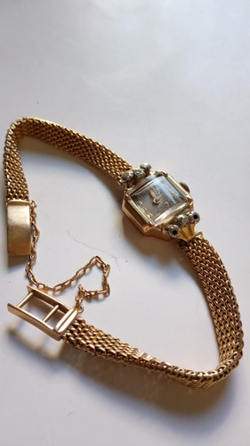 Reloj De Oro Super Oferta 25gr18klts Aron Antiguo-diamantes 