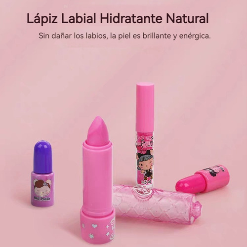 Set De Maquillaje Para Niñas, Lavable, Con Almacenamiento