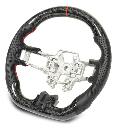 Volante De Fundo Plano Forjado Em Fibra De Carbono Perfurada