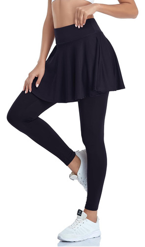 Woweny Leggings Con Falda De Tenis Con Bolsillos Para Mujer.