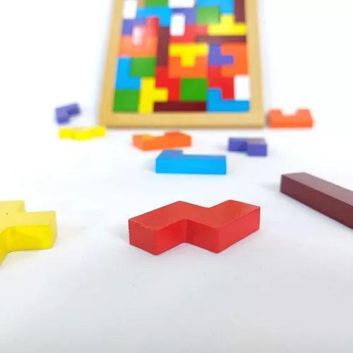 Jogo Educativo Madeira Quebra Cabeça Infantil Desafio Tetris - Bambinno -  Brinquedos Educativos e Materiais Pedagógicos