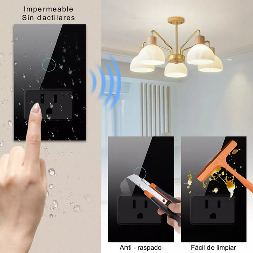 Apagador Con Enchufe Wifi Inteligente 1 Botón Interruptor