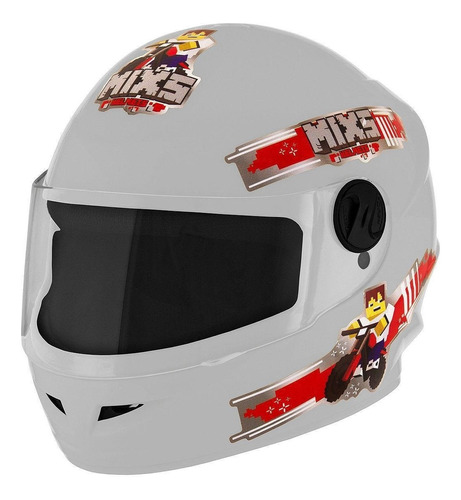 Casco Mixs Integral Niños Modelo Block Xs Varios Colores