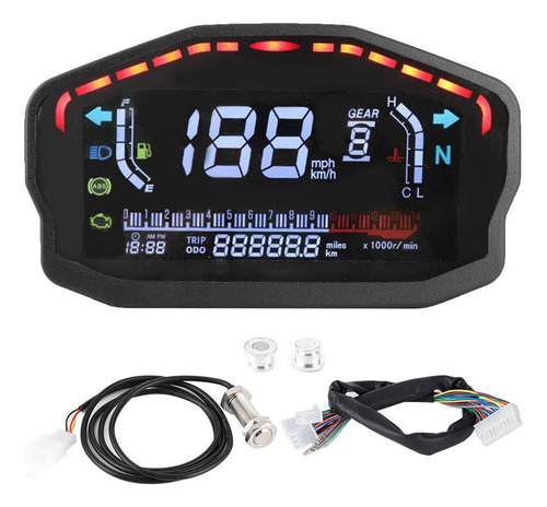 Painel Digital Universal Moto Lcd De Racer Da Motocicleta