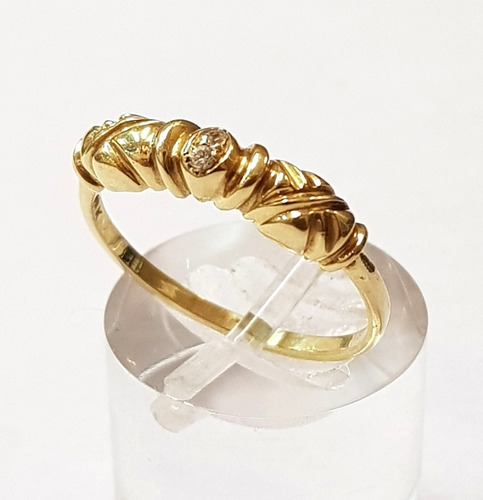Imagen 2 de 4 de Anillo Oro 18k Cubics 2,3grs N°17 Brumat