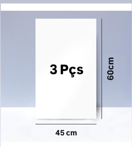 Foam Board Papel Espuma A2 45x60cm 3mm 3un Molduras Maquetes Branca