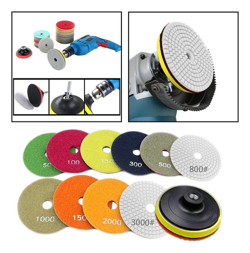 .. Discos Abrasivos De 10 Piezas, Almohadillas De 4 Pulgadas
