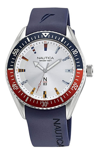 Reloj Para Hombre Nautica Gents Nautica Napfwf014 Azul Color de la correa Gris