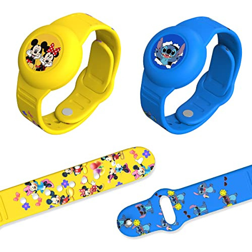 [2pack] Airtag Kids Bracelet, Cartoon Wristband Adjusta...