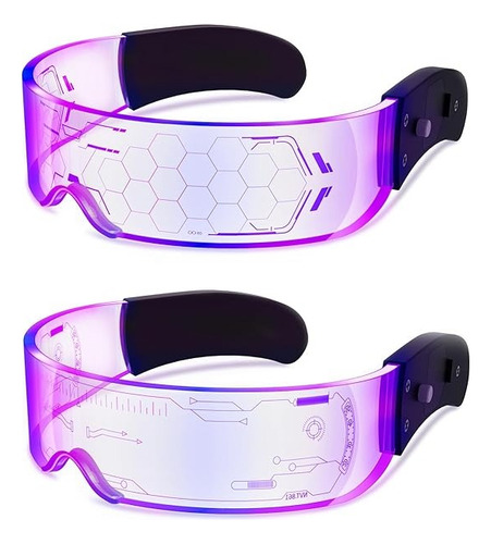 Lentes Led Neon Fiestas Electronicas Rave Bodas Rosa L11