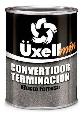 Convertidor Esmalte Efecto Ferroso Uxell Min X 1 Lt Acabado - Color Gris Oscuro