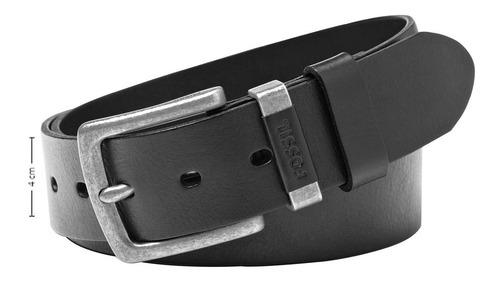 Imagen 3 de 5 de Fossil Cinto Caballero Jay Mb1361001 Color Negro De Piel