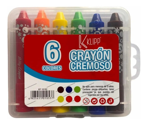 Crayones Klipp Cremoso X6 Unidades X5 Cajas