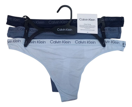 Pack 3 Tangas Calvin Klein Originales Qp2935x-450 Talla M