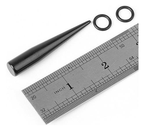 8 X Acrílico Negro Expansor De Cono Oído Estiramiento Ench