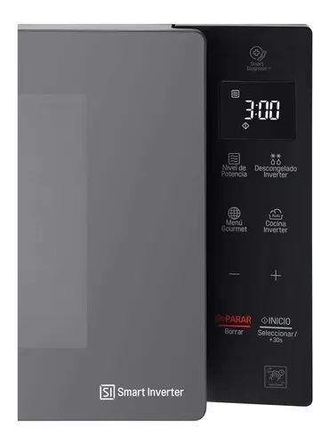 Horno Microondas 0.9 Pc Negro Espejo LG Smart Inverter Nuevo