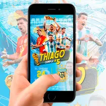 Comprar Invitaciones Digitales Personalizadas De Futbol