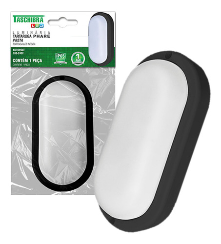 Arandela Tartaruga Led Preta Ip65 32w Branco Neutro 4000k