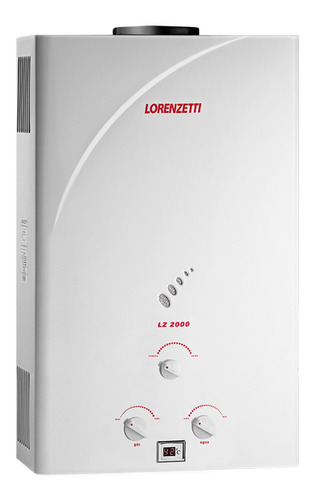 Aquecedor De Água Gás Glp Lorenzetti Lz 2000, 19 Litros Cor Branco N/A