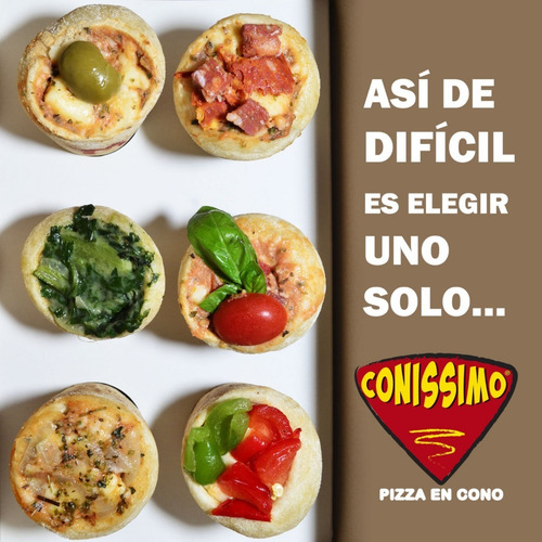Conos De Pizza. Pack De 60 Conos. 6 Sabores A Eleccion